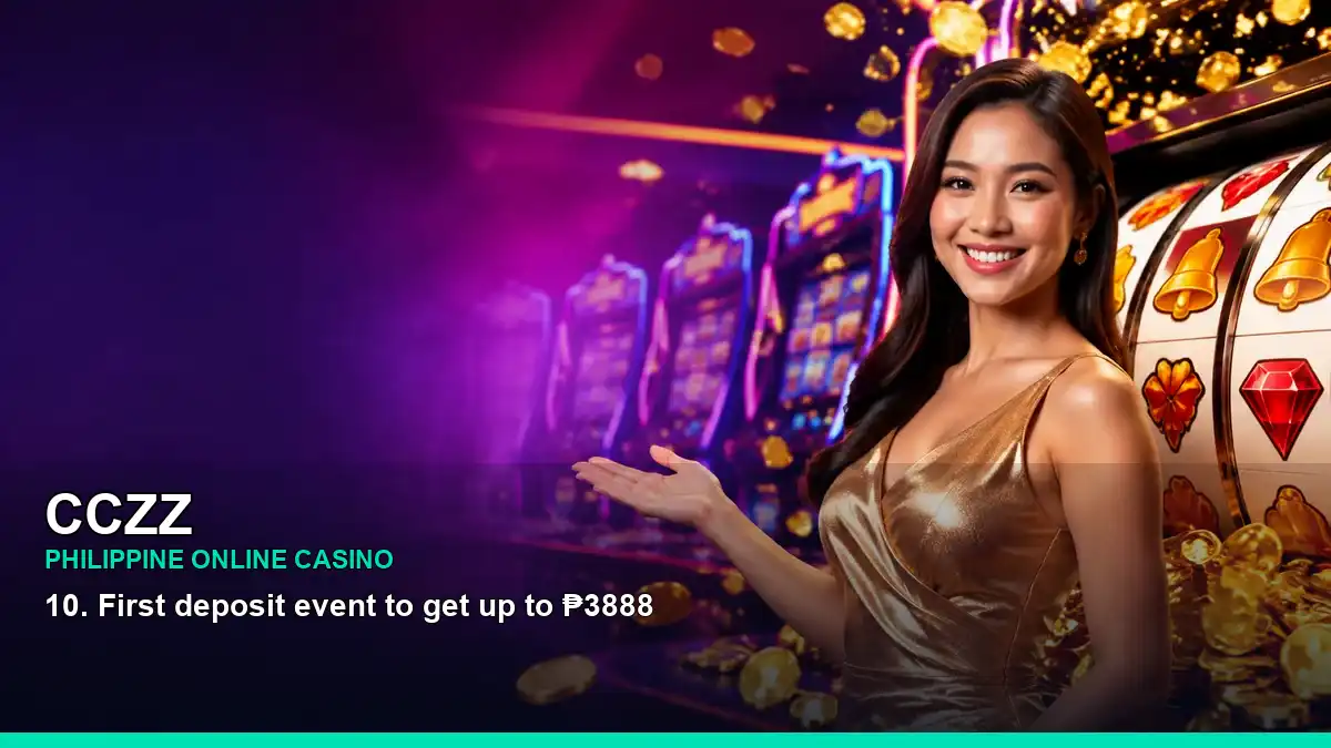 Explore CCZZ jackpot-themed slots featuring an adult Philippine casino host in a celebratory scene.