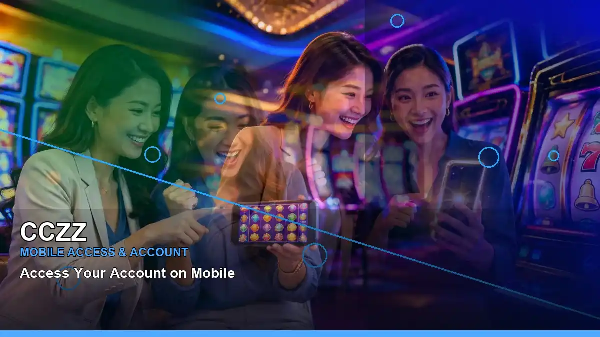 CCZZ mobile casino app presented in a right-diagonal layout for Philippine players
