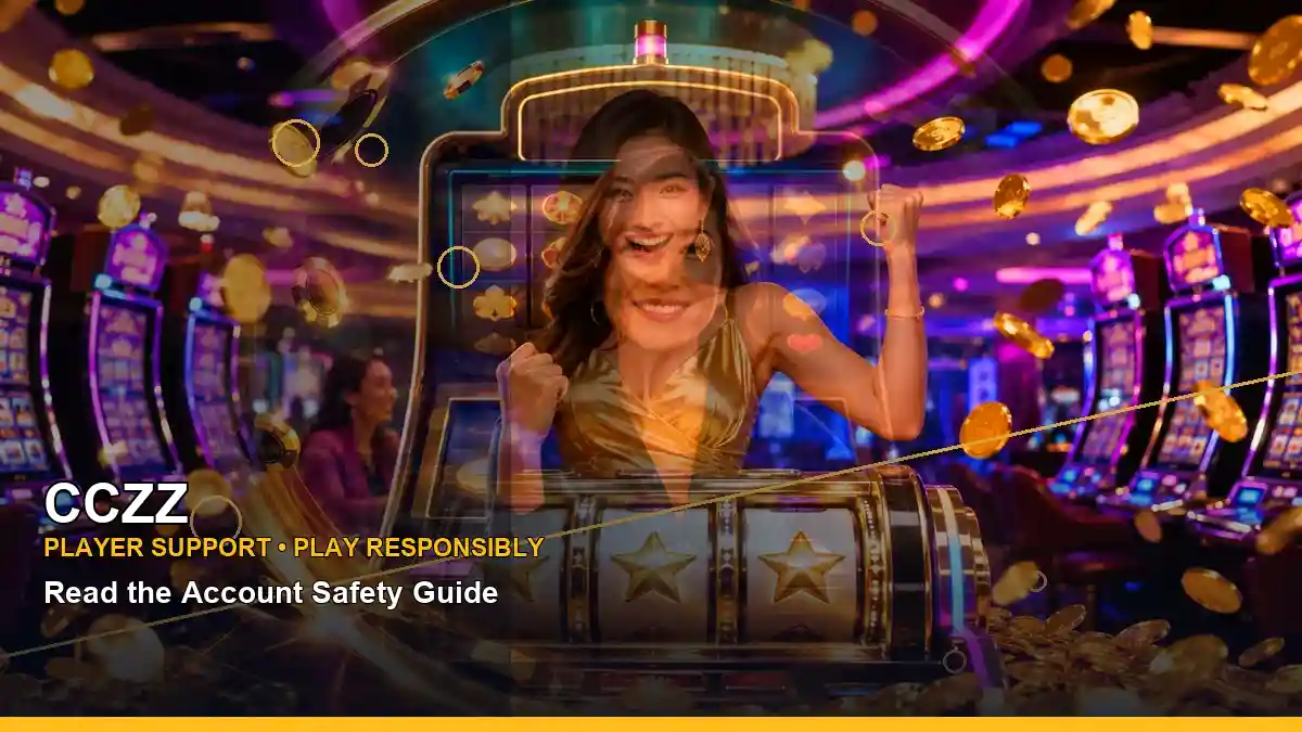 CCZZ responsible sports betting guide with a close-up view of a Philippine player using a casino lounge interface